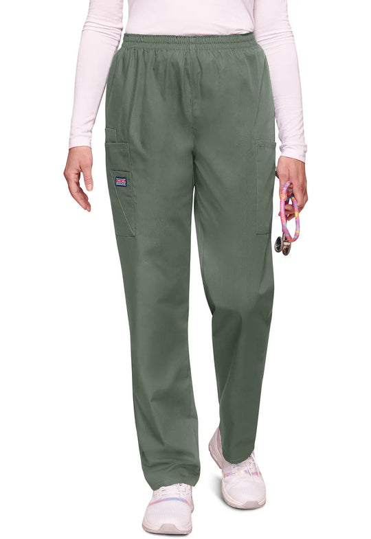 Cherokee Scrubs Women's Pull-on Cargo Pant Olive | scrub-supply.com