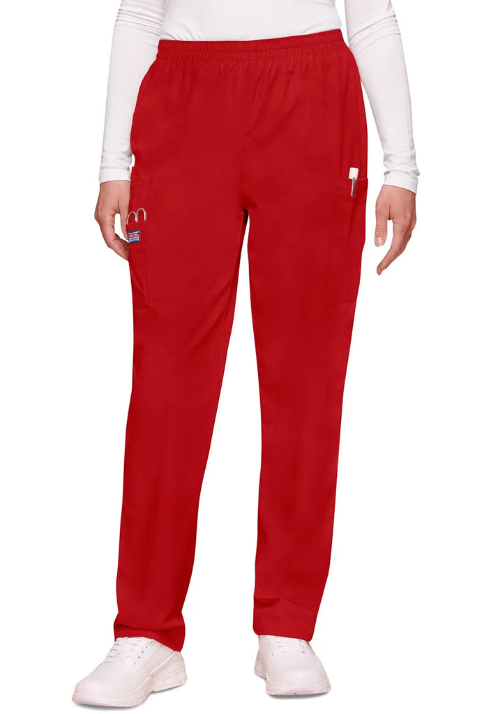 Cherokee Scrubs Women's Pull-on Cargo Pant Red | scrub-supply.com