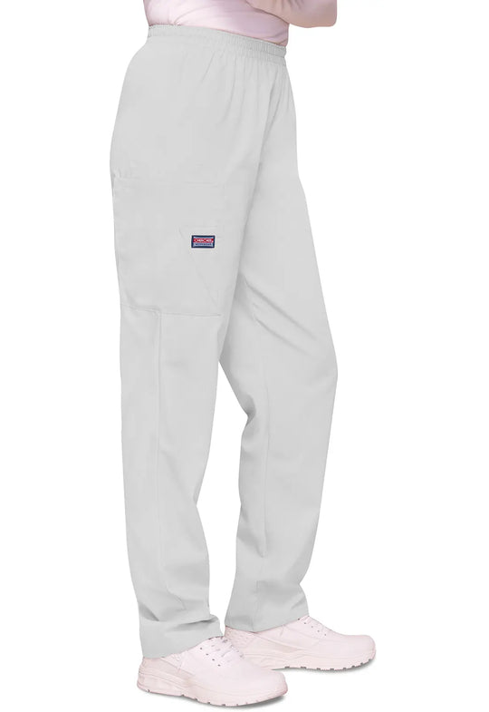 Cherokee Scrubs Women's Pull-on Cargo Pant White | scrub-supply.com