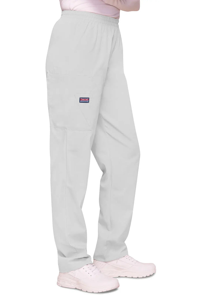 Cherokee Scrubs Women's Pull-on Cargo Pant White | scrub-supply.com