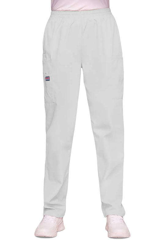 Cherokee Scrubs Women's Pull-on Cargo Pant White | scrub-supply.com