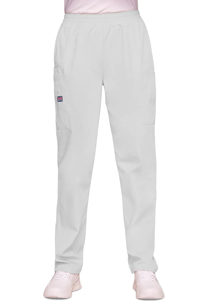 Cherokee Scrubs Women's Pull-on Cargo Pant White | scrub-supply.com