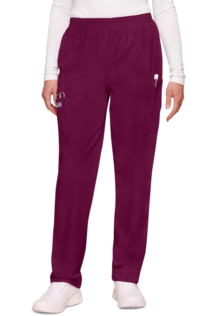 Cherokee Scrubs Women's Pull-on Cargo Pant Wine | scrub-supply.com