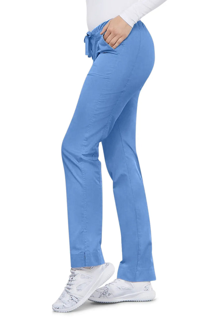 Cherokee Scrubs Women's Mid Rise Slim Straight Drawstring Pant Ceil Blue | scrub-supply.com