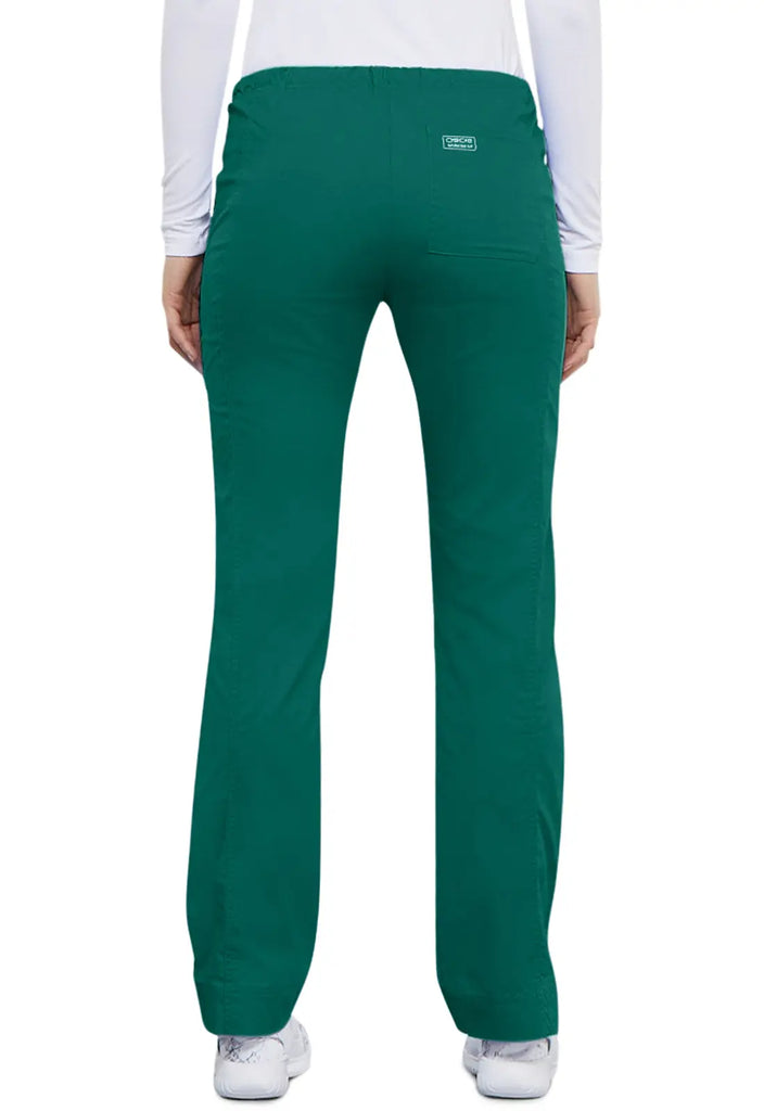 Cherokee Scrubs Women's Mid Rise Slim Straight Drawstring Pant Hunter Green | scrub-supply.com