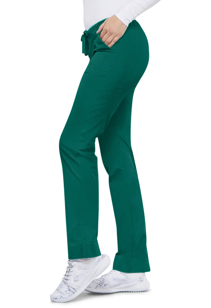 Cherokee Scrubs Women's Mid Rise Slim Straight Drawstring Pant Hunter Green | scrub-supply.com