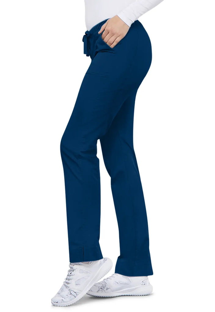 Cherokee Scrubs Women's Mid Rise Slim Straight Drawstring Pant Navy | scrub-supply.com