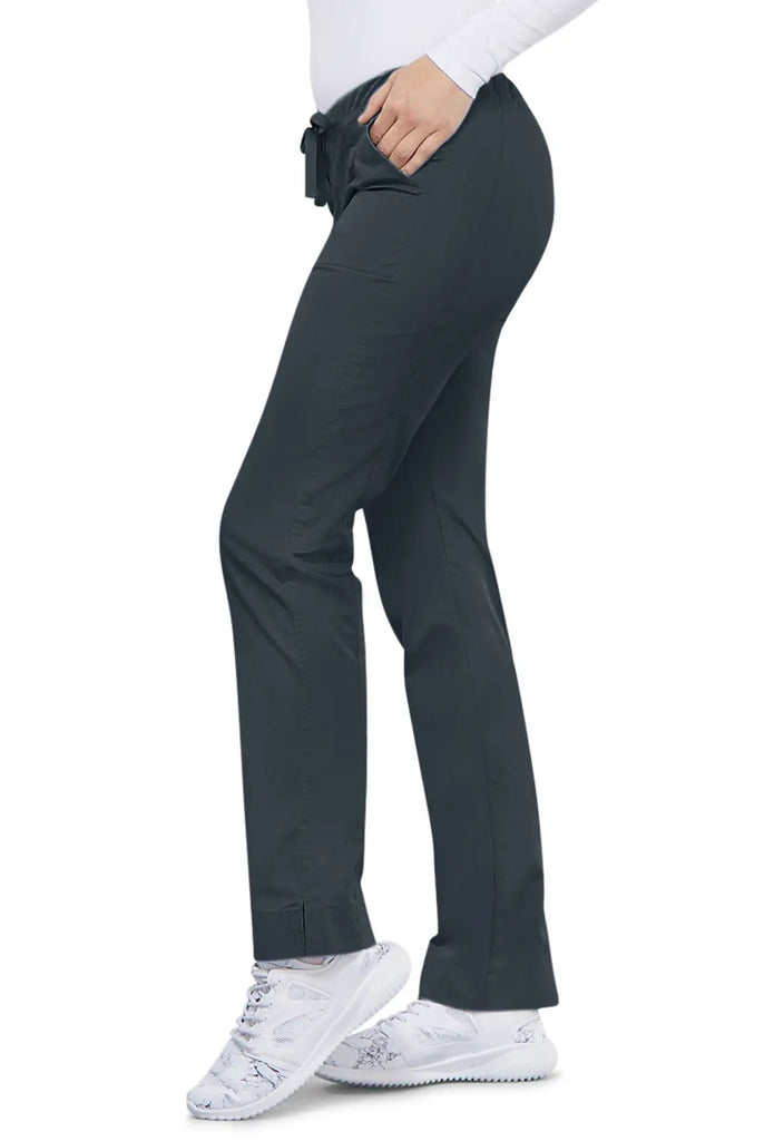 Cherokee Scrubs Women's Mid Rise Slim Straight Drawstring Pant Pewter | scrub-supply.com