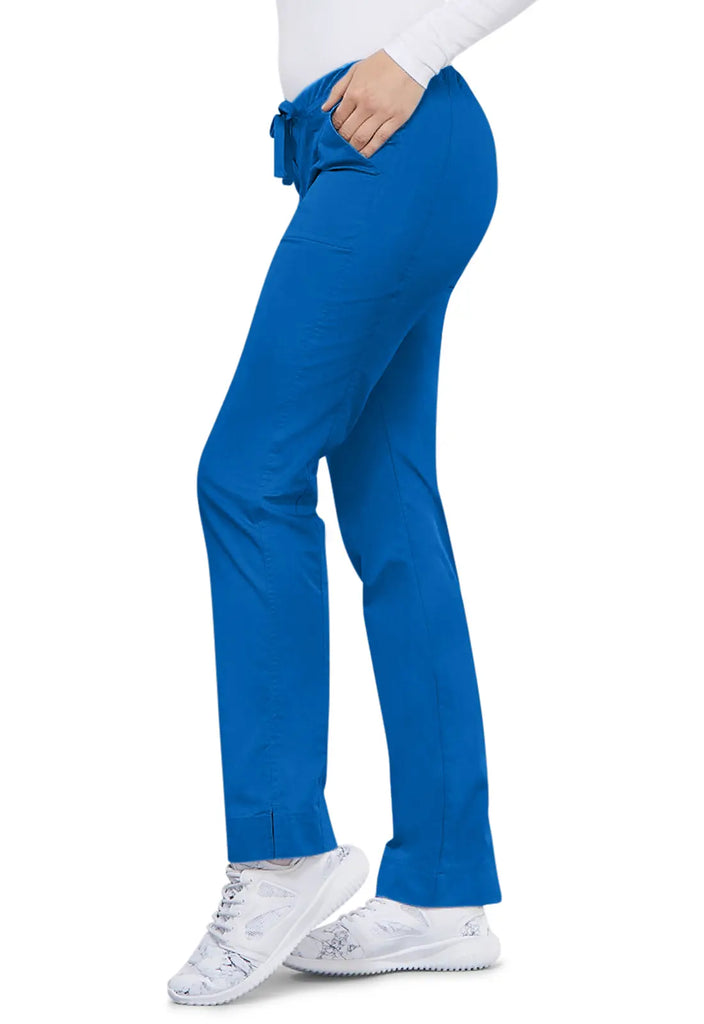 Cherokee Scrubs Women's Mid Rise Slim Straight Drawstring Pant Royal Blue | scrub-supply.com