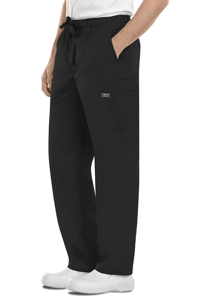 Cherokee Scrubs Women's Men's Fly Front Cargo Pant Black | scrub-supply.com