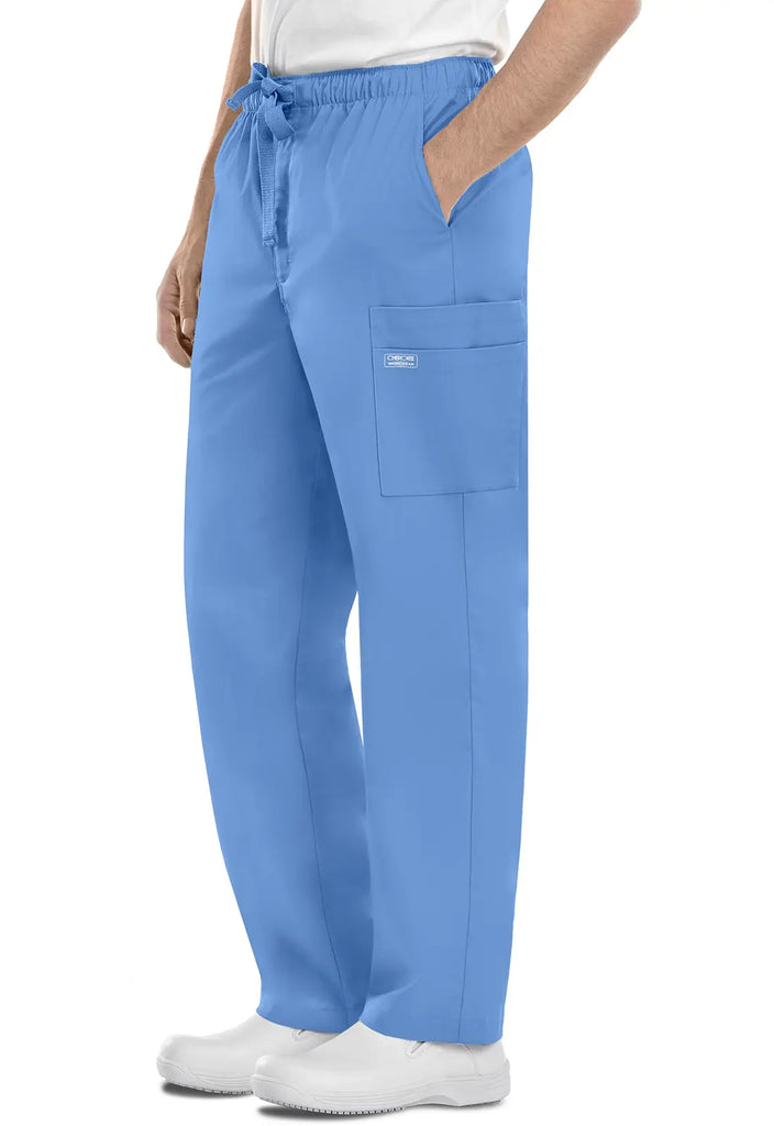 Cherokee Scrubs Women's Men's Fly Front Cargo Pant Ceil Blue | scrub-supply.com