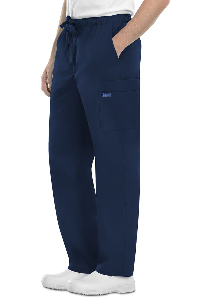 Cherokee Scrubs Women's Men's Fly Front Cargo Pant Navy | scrub-supply.com