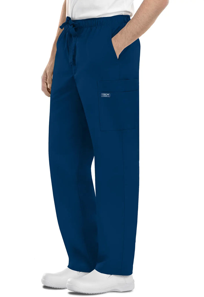 Cherokee Scrubs Women's Men's Fly Front Cargo Pant Navy | scrub-supply.com