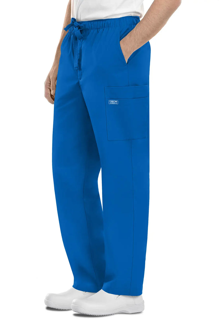 Cherokee Scrubs Women's Men's Fly Front Cargo Pant Royal Blue | scrub-supply.com