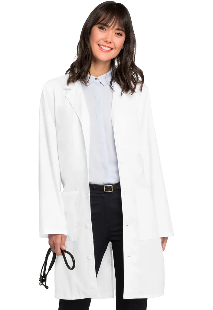 Cherokee Scrubs Unisex Core Stretch 38" Lab Coat White | scrub-supply.com