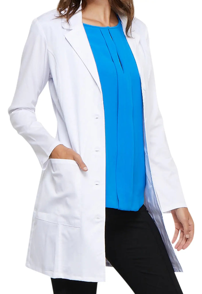 Cherokee Scrubs Core Stretch 33" Lab Coat White | scrub-supply.com