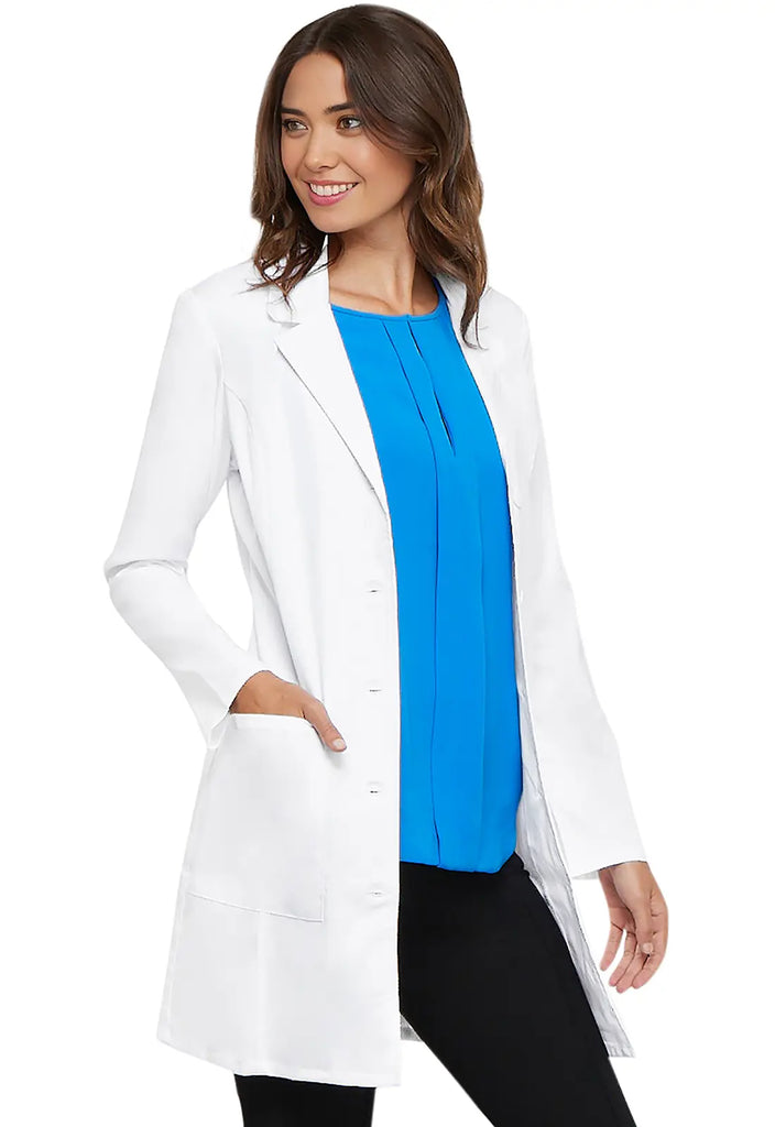 Cherokee Scrubs Women's Core Stretch 33" Lab Coat White | scrub-supply.com