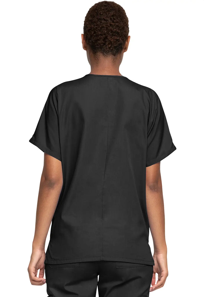 Cherokee Scrubs Women's 3-Pocket V-Neck Top Black | scrub-supply.com