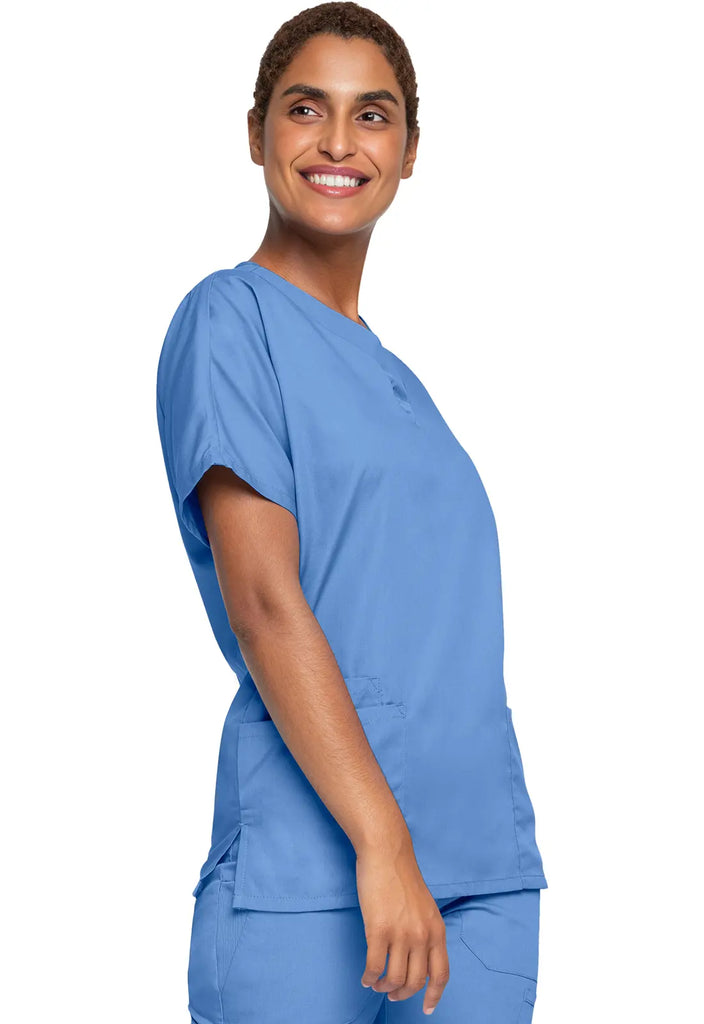 Cherokee Scrubs Women's 3-Pocket V-Neck Top Ceil Blue | scrub-supply.com