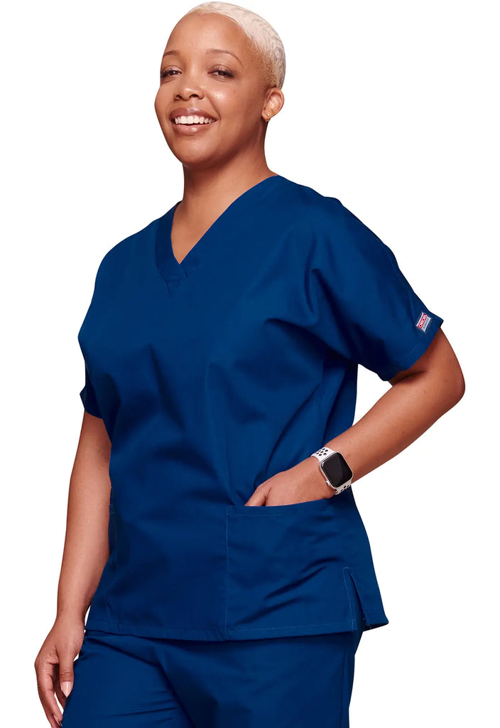 Cherokee Scrubs 3-Pocket V-Neck Top Galaxy Blue | scrub-supply.com