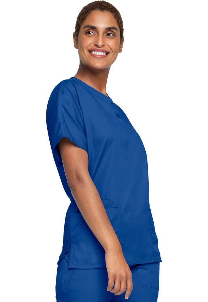 Cherokee Scrubs Women's 3-Pocket V-Neck Top Galaxy Blue | scrub-supply.com