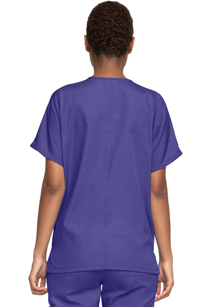 Cherokee Scrubs Women's 3-Pocket V-Neck Top Grape | scrub-supply.com