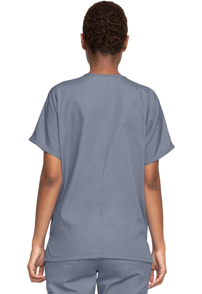 Cherokee Scrubs Women's 3-Pocket V-Neck Top Grey | scrub-supply.com