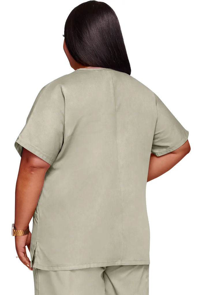 Cherokee Scrubs 3-Pocket V-Neck Top Khaki | scrub-supply.com