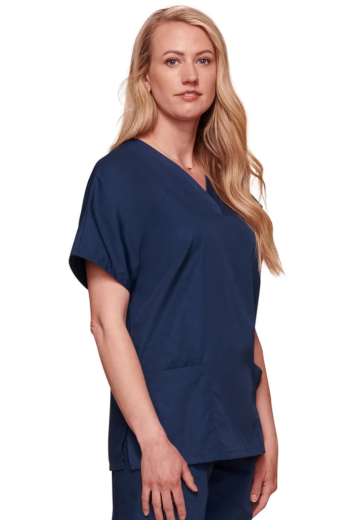 Cherokee Scrubs 3-Pocket V-Neck Top Navy | scrub-supply.com