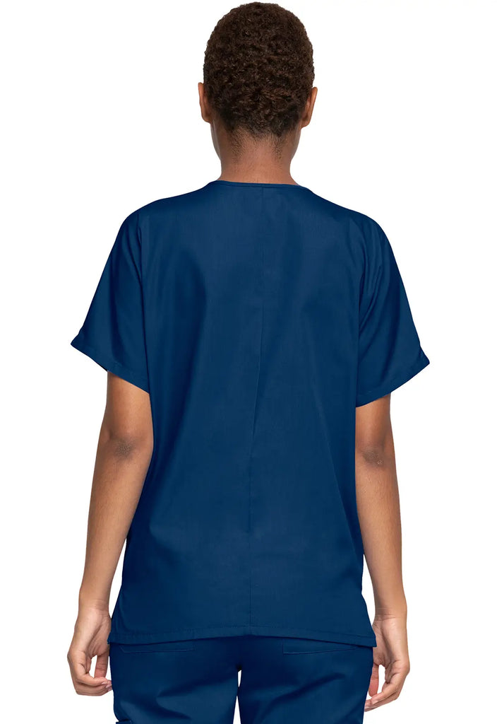 Cherokee Scrubs Women's 3-Pocket V-Neck Top Navy | scrub-supply.com