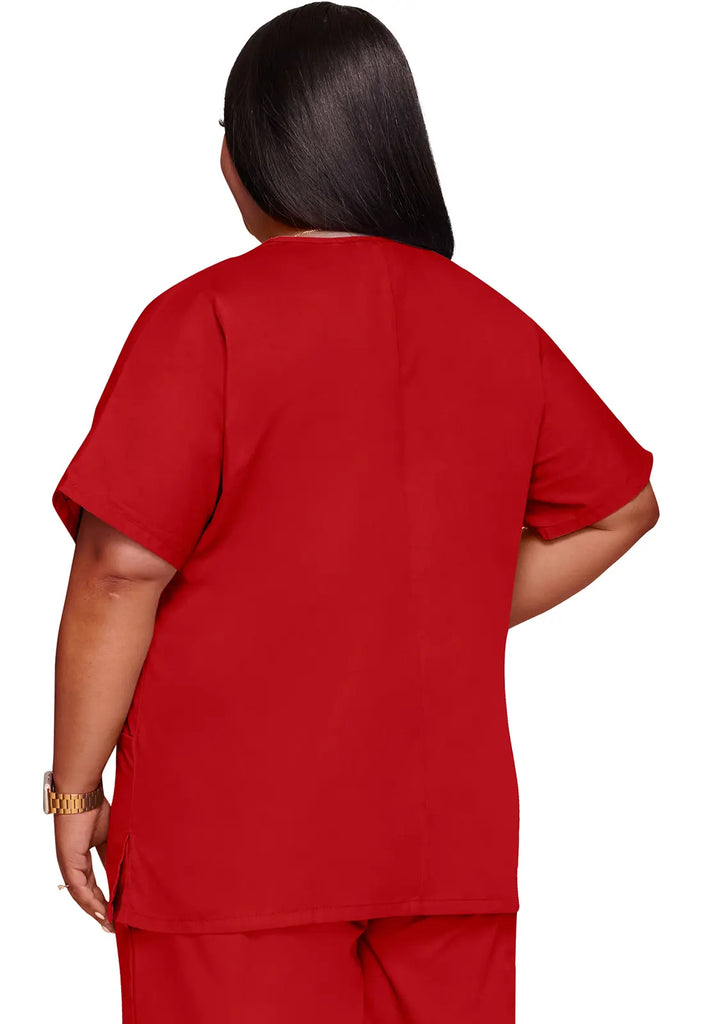 Cherokee Scrubs 3-Pocket V-Neck Top Red | scrub-supply.com