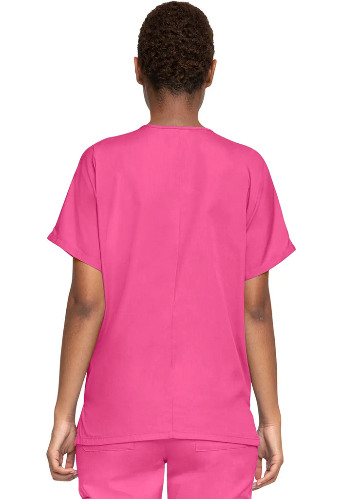 Cherokee Scrubs Women's 3-Pocket V-Neck Top Shocking Pink | scrub-supply.com