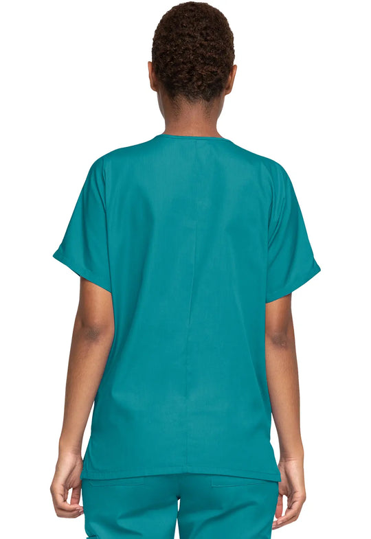 Cherokee Scrubs Women's 3-Pocket V-Neck Top Teal | scrub-supply.com