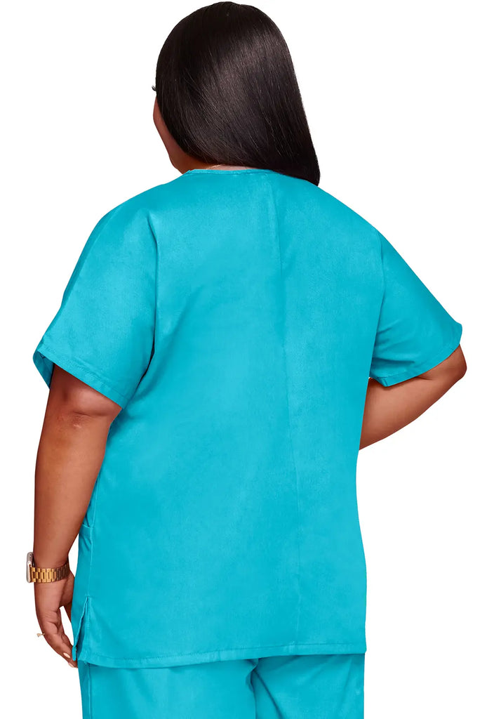 Cherokee Scrubs 3-Pocket V-Neck Top Turquoise | scrub-supply.com