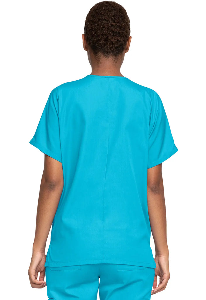 Cherokee Scrubs Women's 3-Pocket V-Neck Top Turquoise | scrub-supply.com