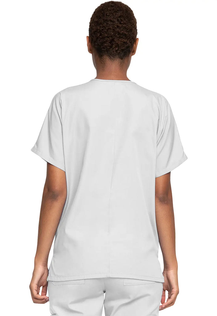 Cherokee Scrubs Women's 3-Pocket V-Neck Top White | scrub-supply.com