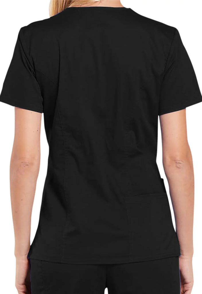 Cherokee Scrubs 4-Pocket V-Neck Top Black | scrub-supply.com