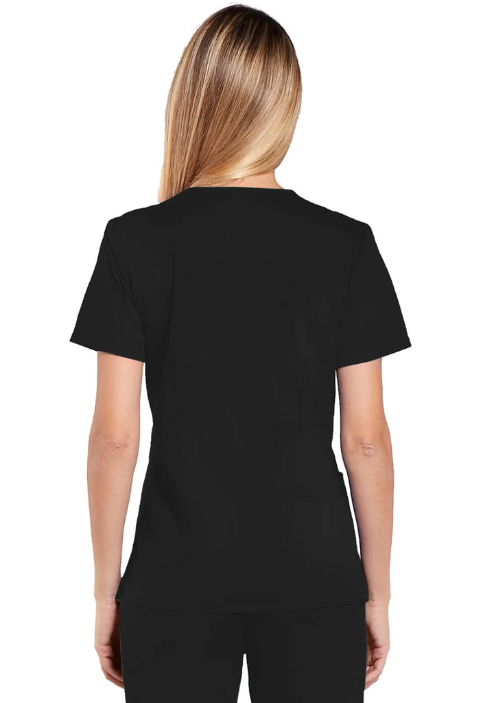 Cherokee Scrubs Women's 4-Pocket V-Neck Top Black | scrub-supply.com