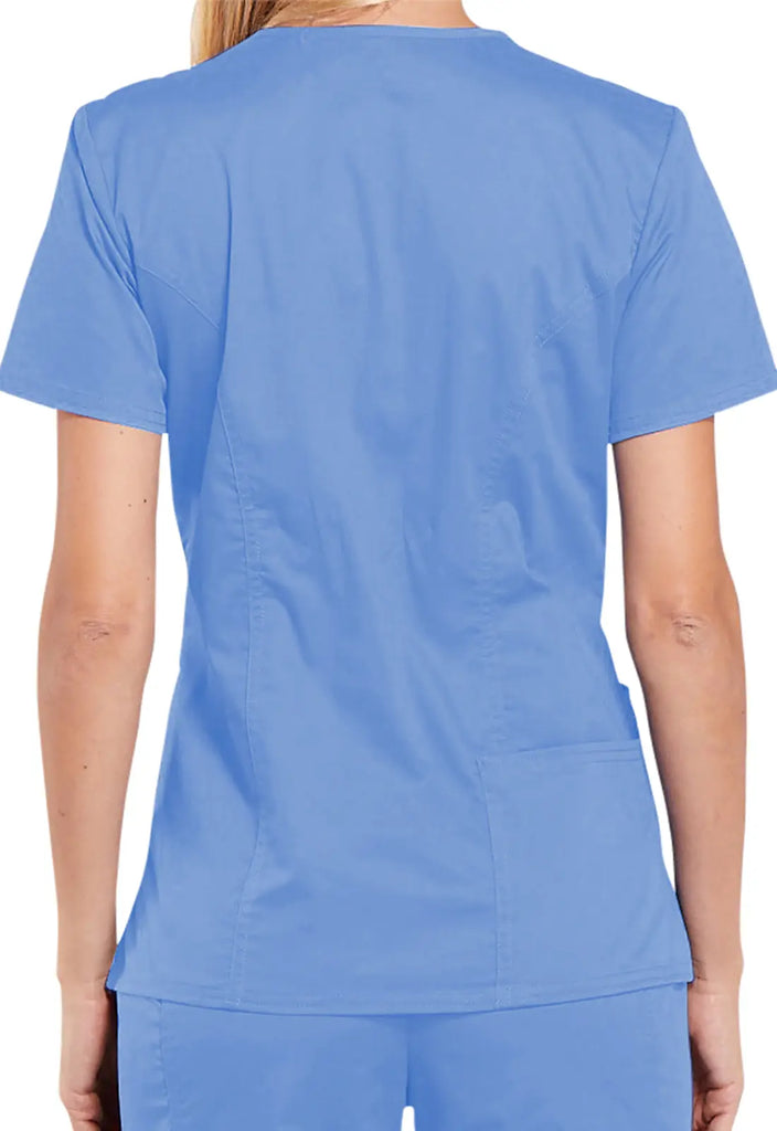 Cherokee Scrubs 4-Pocket V-Neck Top Ceil Blue | scrub-supply.com