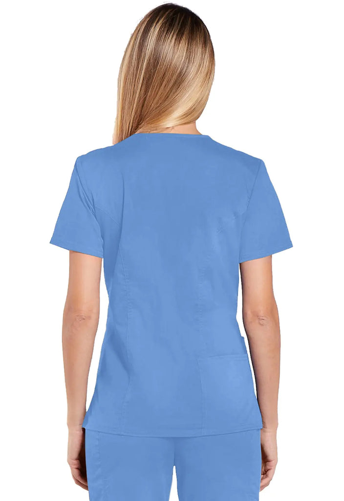 Cherokee Scrubs Women's 4-Pocket V-Neck Top Ceil Blue | scrub-supply.com