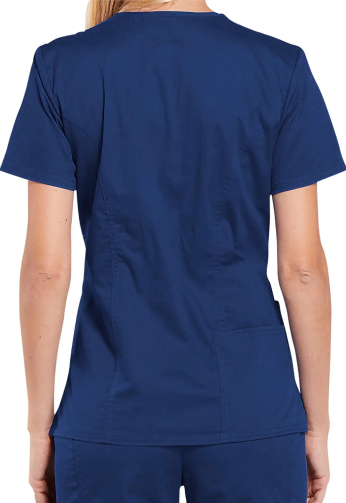 Cherokee Scrubs 4-Pocket V-Neck Top Navy | scrub-supply.com