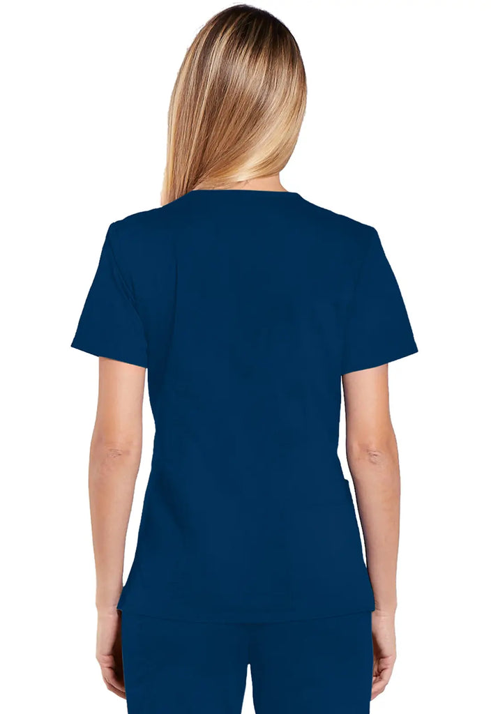 Cherokee Scrubs Women's 4-Pocket V-Neck Top Navy | scrub-supply.com