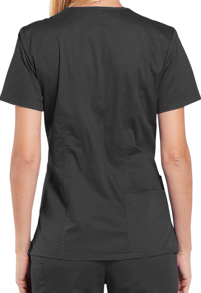 Cherokee Scrubs 4-Pocket V-Neck Top Pewter | scrub-supply.com