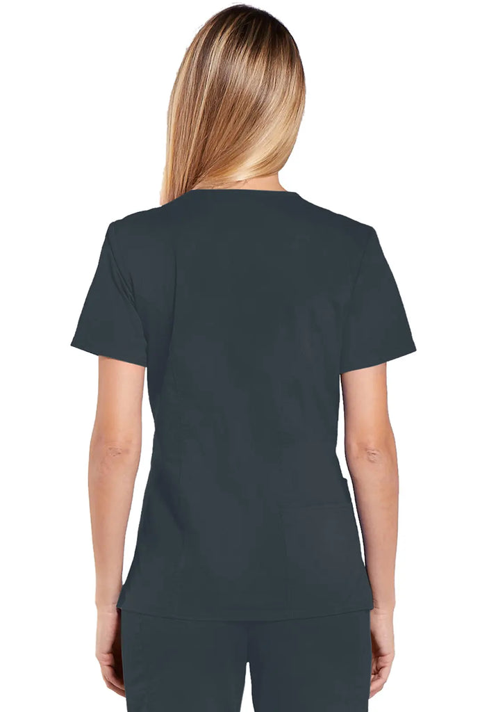 Cherokee Scrubs Women's 4-Pocket V-Neck Top Pewter | scrub-supply.com