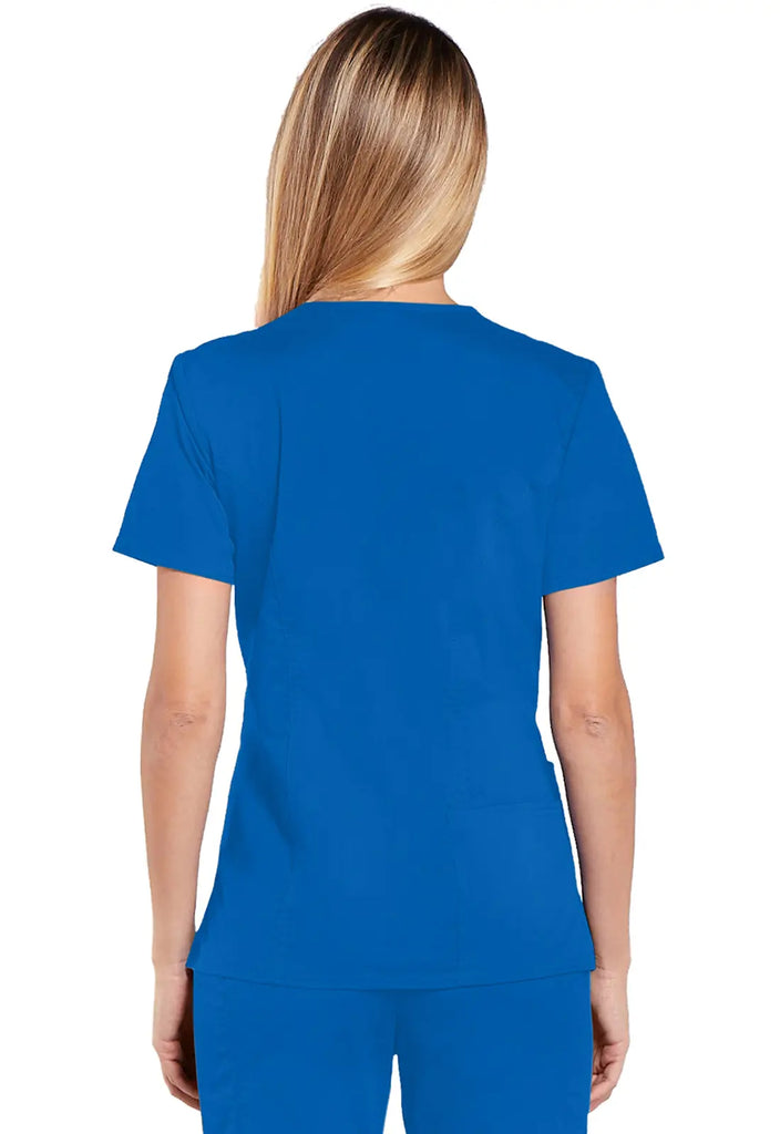 Cherokee Scrubs Women's 4-Pocket V-Neck Top Royal Blue | scrub-supply.com