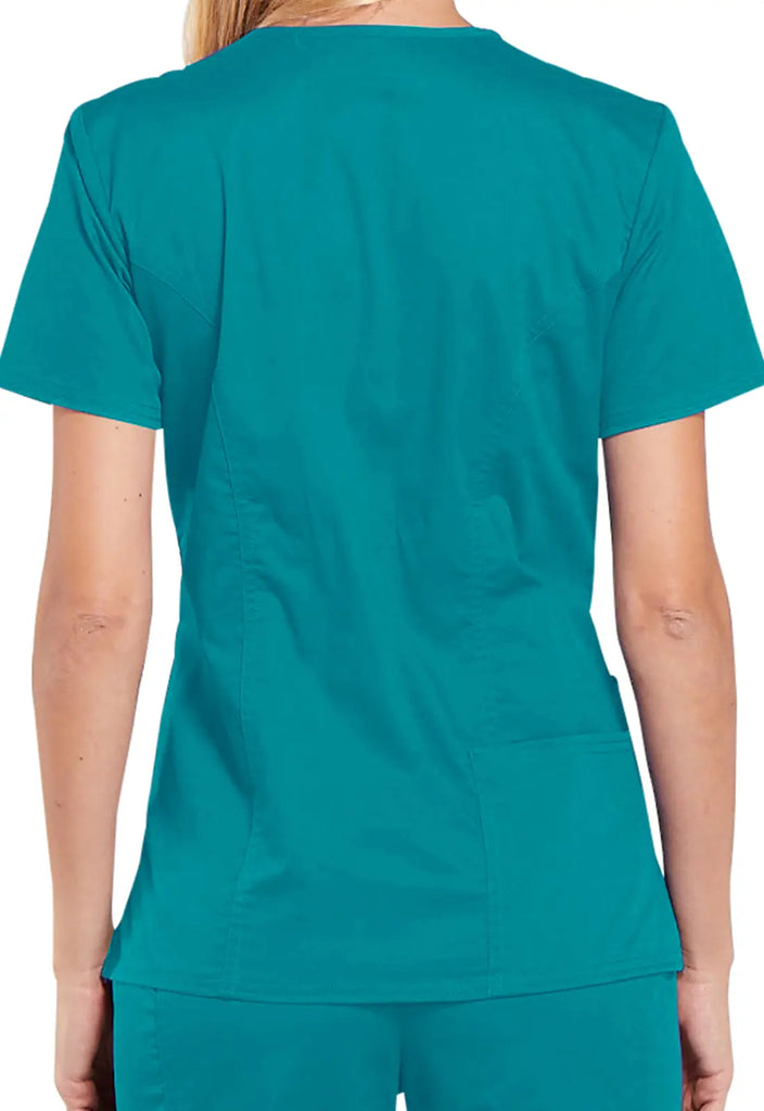 Cherokee Scrubs 4-Pocket V-Neck Top Teal | scrub-supply.com