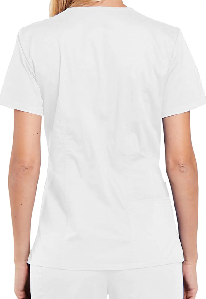 Cherokee Scrubs 4-Pocket V-Neck Top White | scrub-supply.com