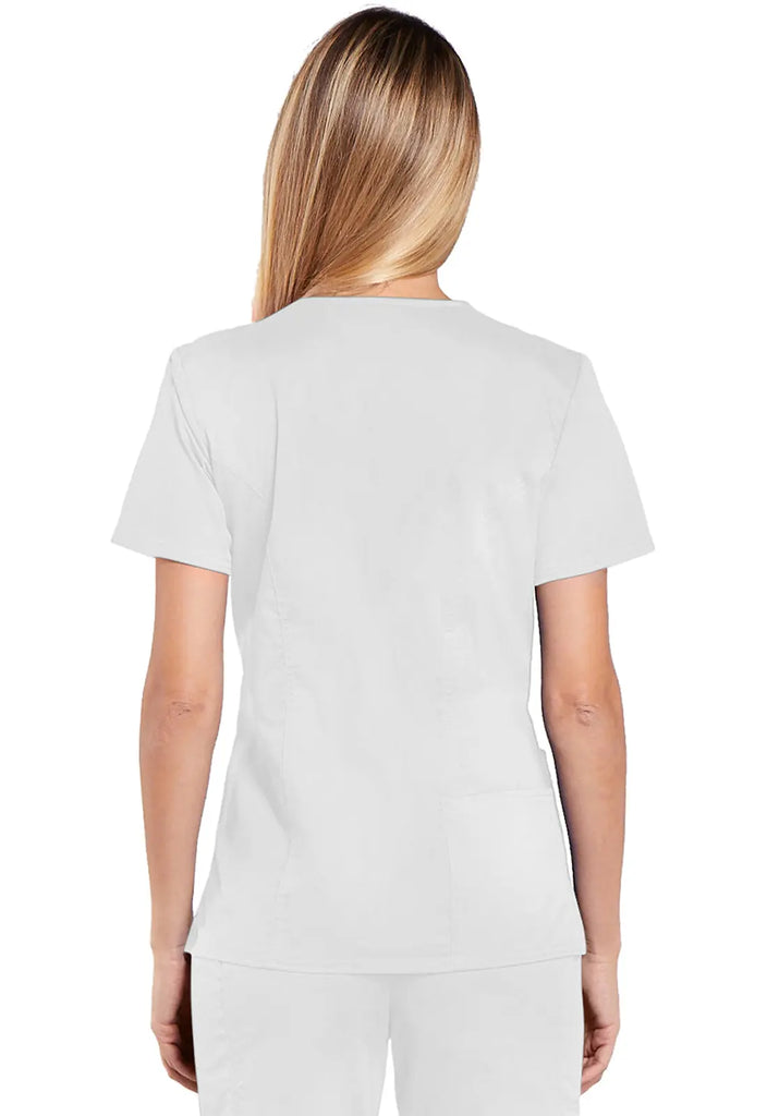 Cherokee Scrubs Women's 4-Pocket V-Neck Top White | scrub-supply.com