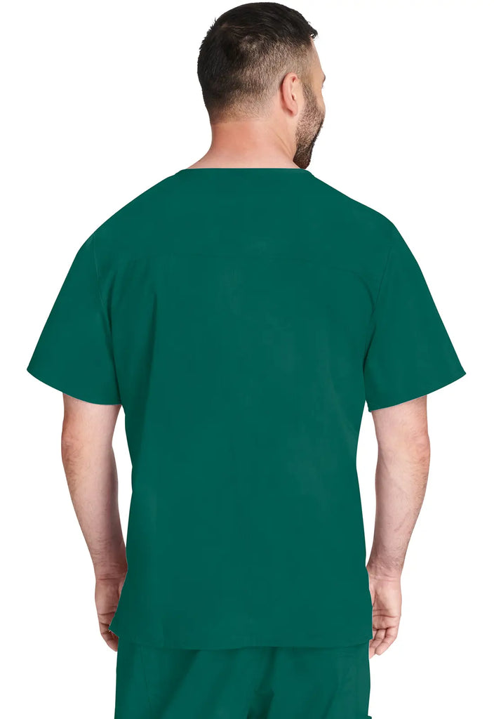 Cherokee Scrubs Unisex 4-pocket V-Neck Top Hunter Green | scrub-supply.com