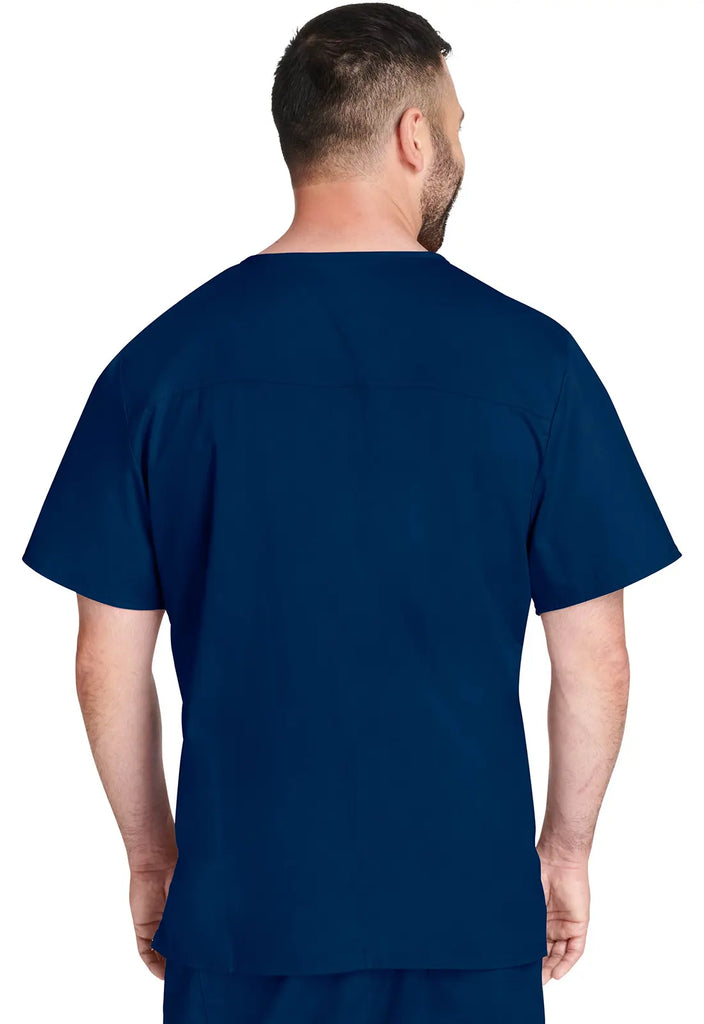 Cherokee Scrubs Unisex 4-pocket V-Neck Top Navy | scrub-supply.com